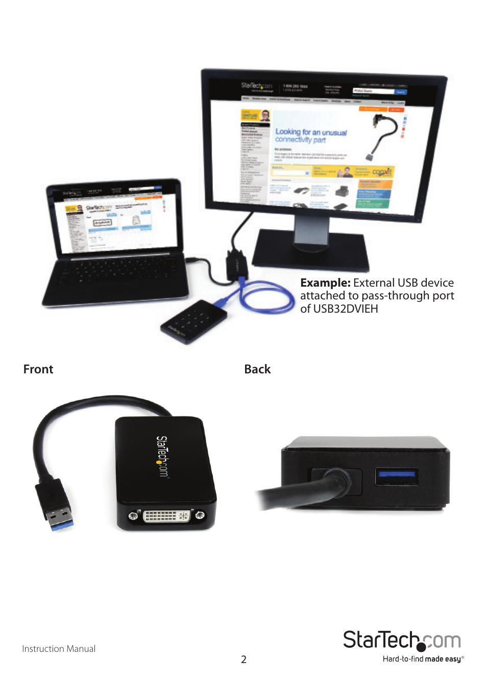 StarTech.com USB32DVIEH User Manual | Page 5 / 13