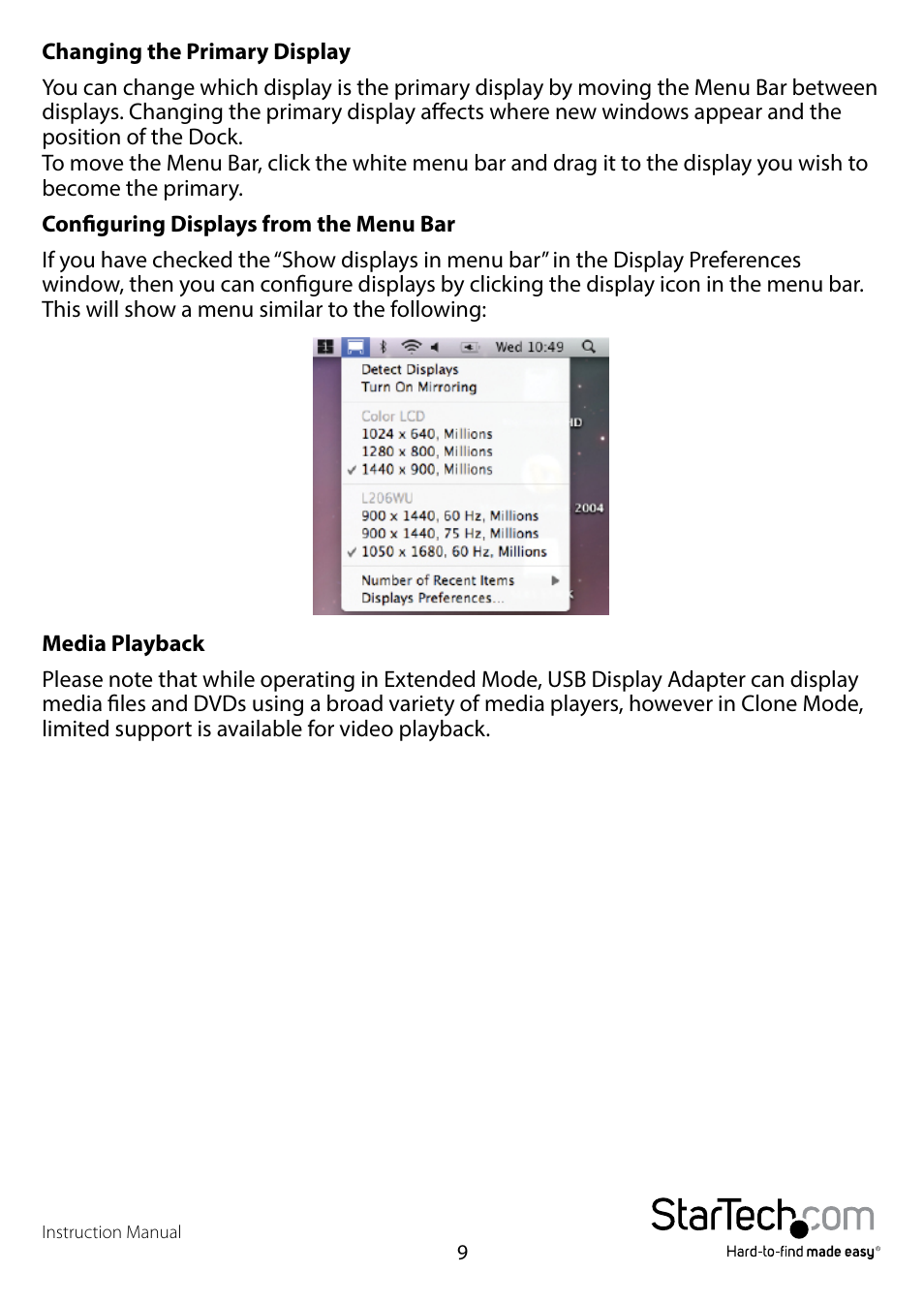 StarTech.com USB32DPPRO User Manual | Page 12 / 15