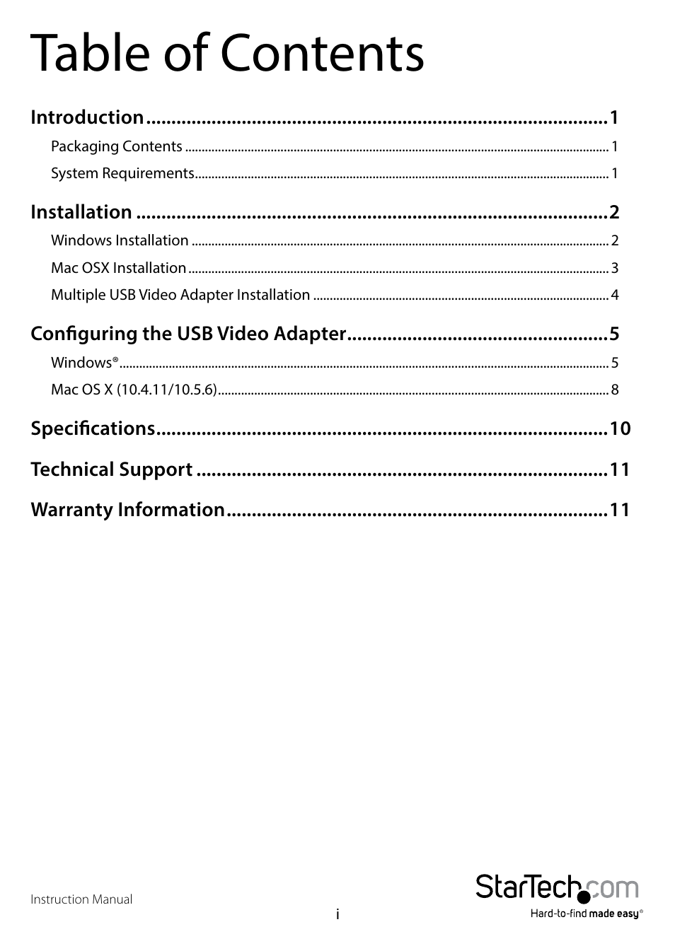 StarTech.com USB32DPPRO User Manual | Page 3 / 15