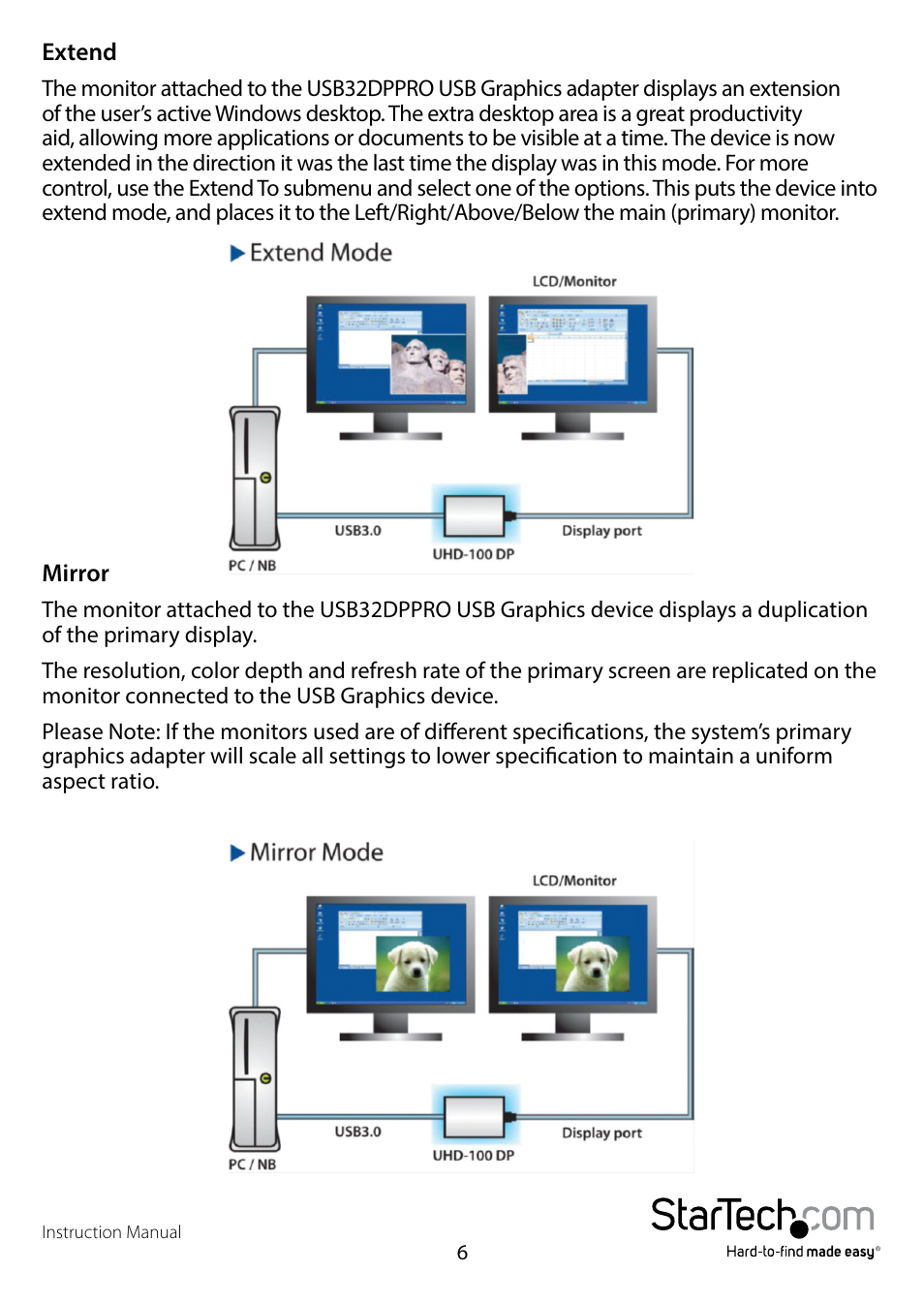 StarTech.com USB32DPPRO User Manual | Page 9 / 15