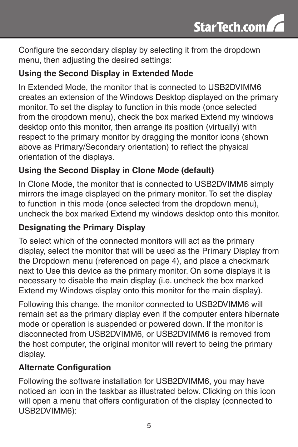 StarTech.com USB2DVIMM6 User Manual | Page 8 / 14