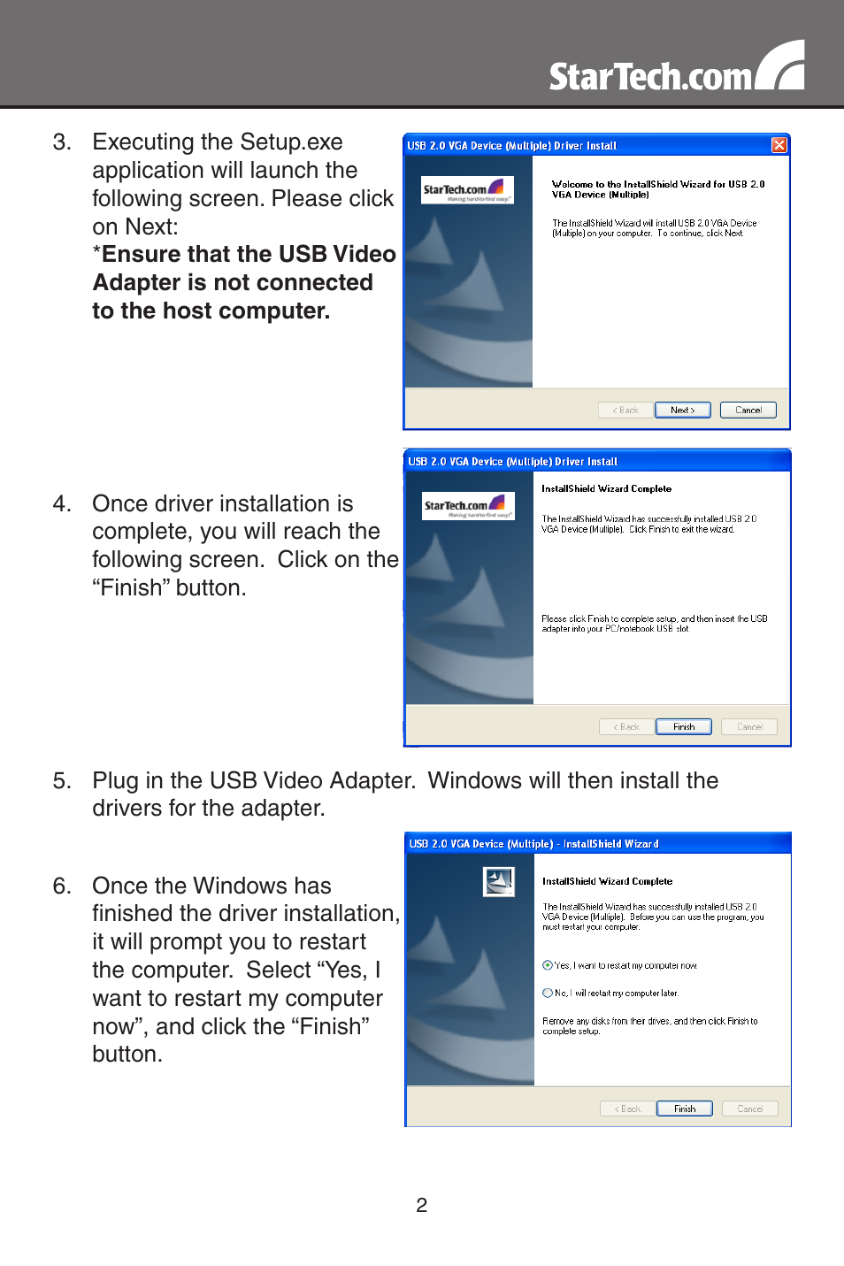 StarTech.com USB2VGA2 User Manual | Page 5 / 15