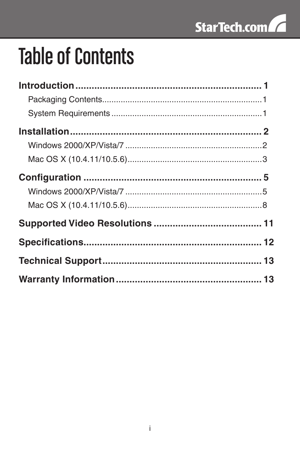 StarTech.com USB2DVIPRO User Manual | Page 3 / 17