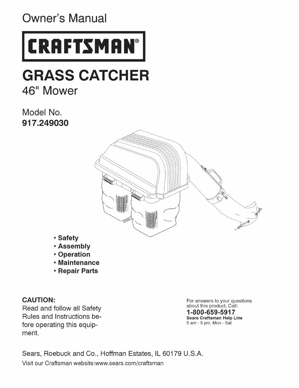 Craftsman 917.24903 User Manual | 12 pages