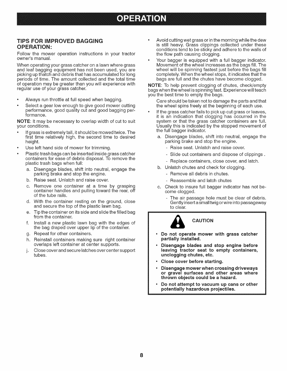 Operation | Craftsman 917.24903 User Manual | Page 8 / 12