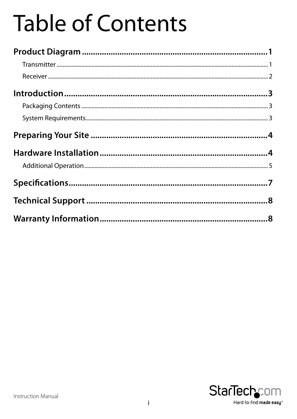 StarTech.com ST121WHDST User Manual | Page 3 / 12