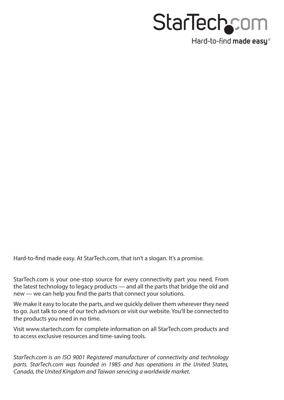 StarTech.com ST121HDBTE User Manual | Page 9 / 9