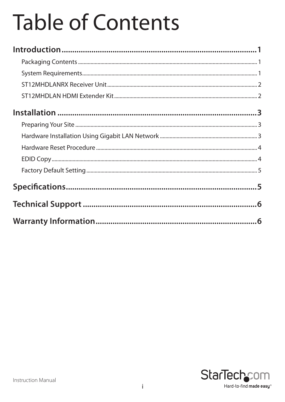 StarTech.com ST12MHDLANRX User Manual | Page 3 / 10