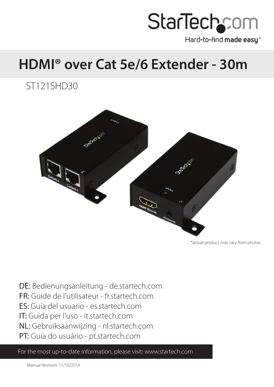 StarTech.com ST121SHD30 User Manual | 10 pages