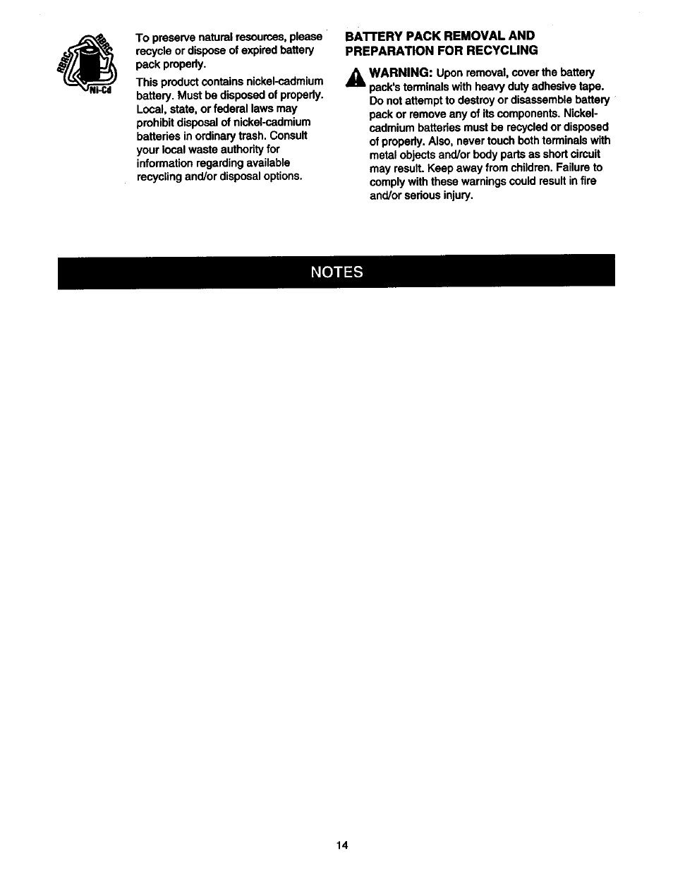 Battery pack removal and preparation for recycling, M-cd | Craftsman 973.2748.70 User Manual | Page 14 / 16