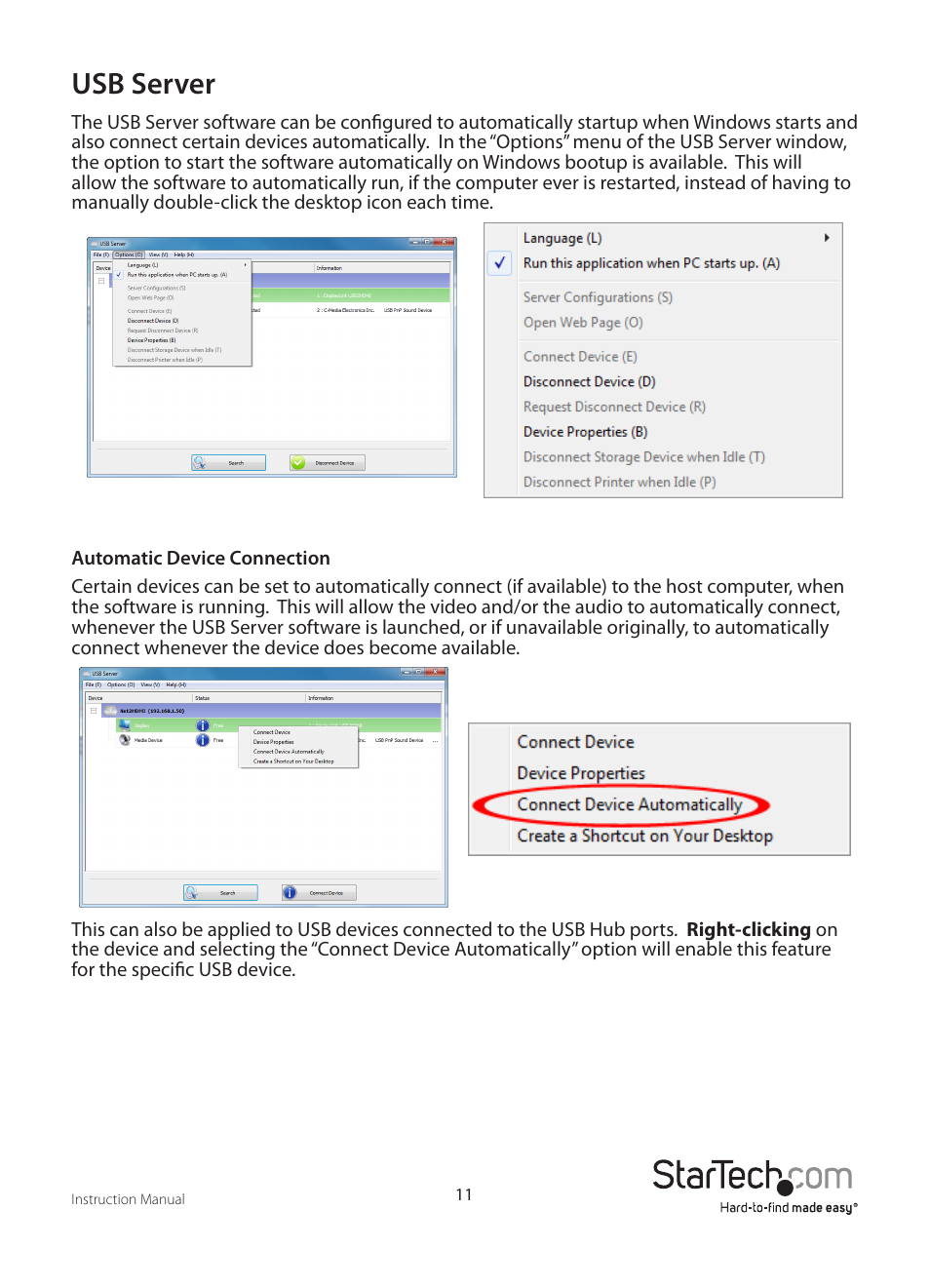 Usb server | StarTech.com IPUSB2HD2 User Manual | Page 14 / 18
