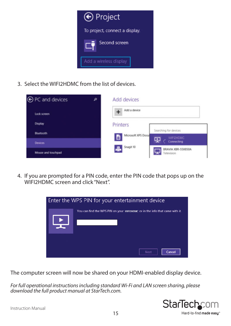 StarTech.com WIF2HDMC Quick Start User Manual | Page 18 / 20