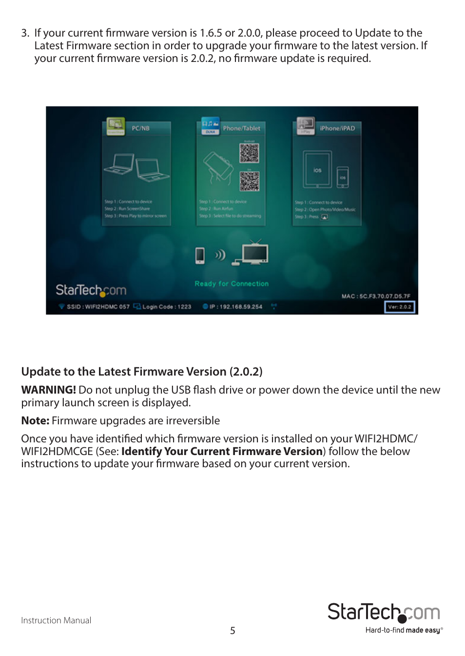 StarTech.com WIF2HDMC Quick Start User Manual | Page 8 / 20