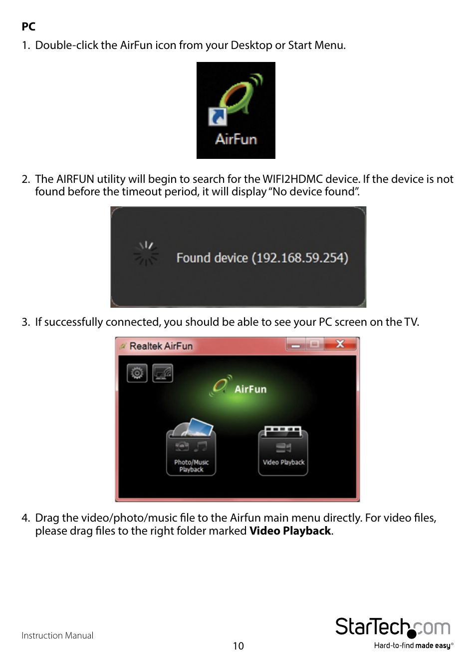 StarTech.com WIFI2HDMCGE Manual User Manual | Page 14 / 34