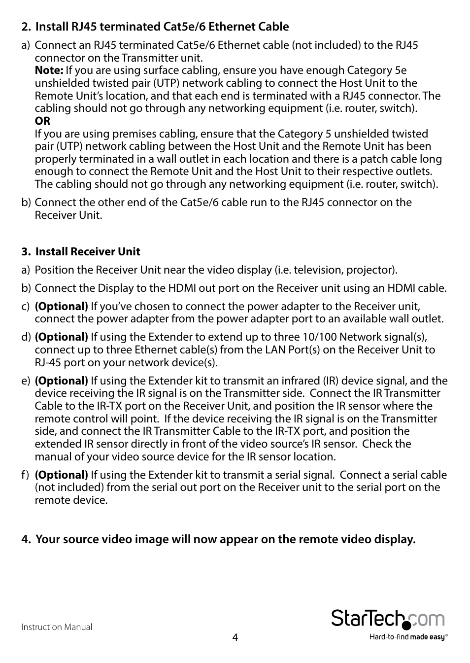 StarTech.com ST121HDBT5 User Manual | Page 7 / 10