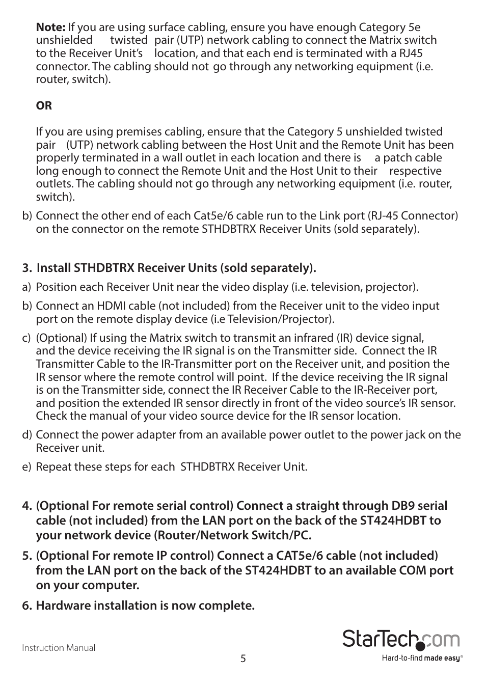 StarTech.com STHDBTRX User Manual | Page 8 / 34