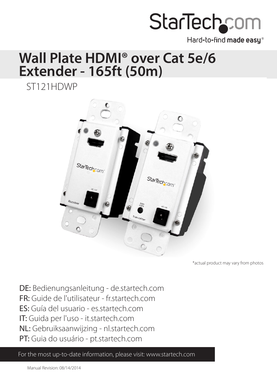 StarTech.com ST121HDWP User Manual | 11 pages