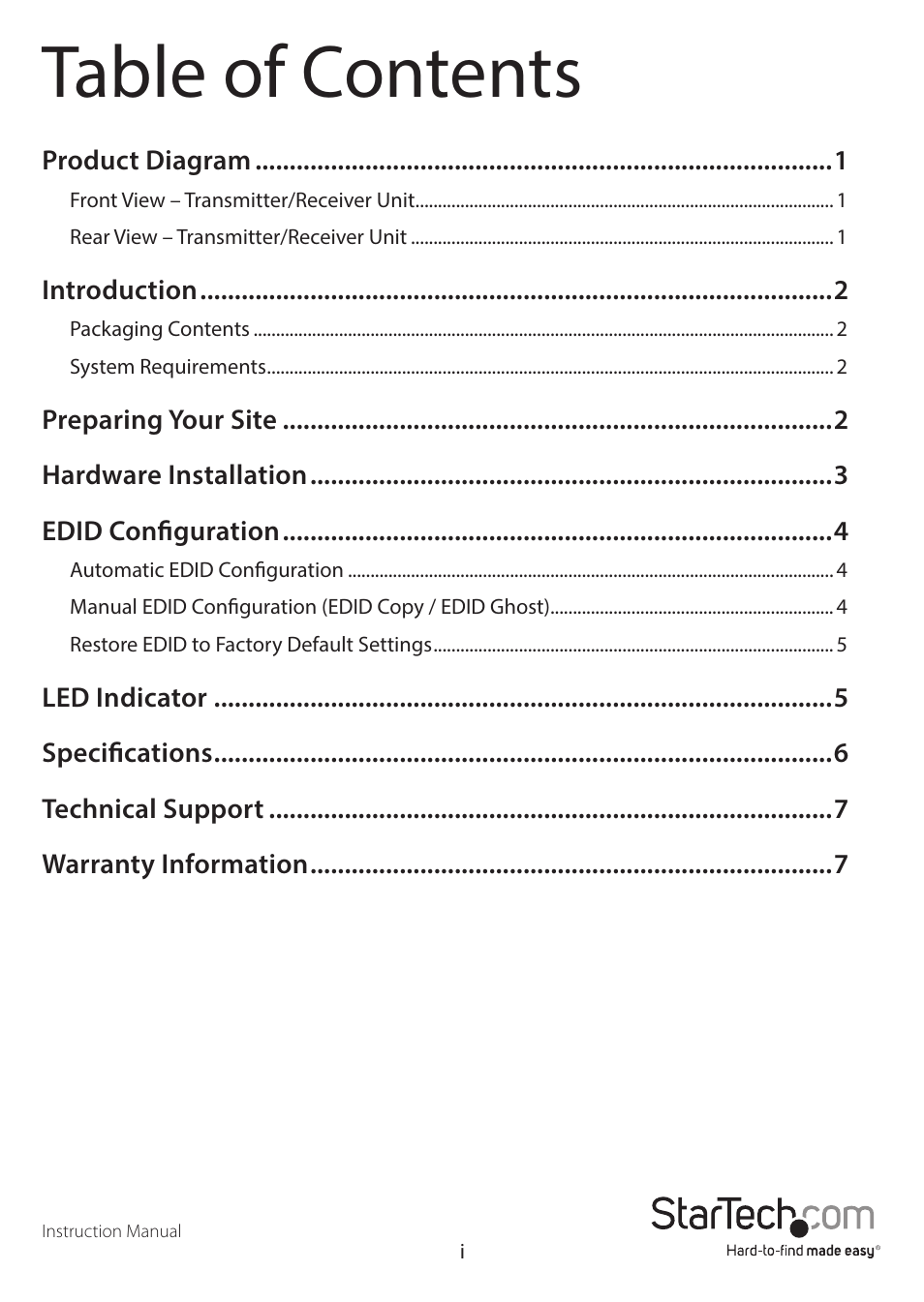 StarTech.com ST121HDWP User Manual | Page 3 / 11