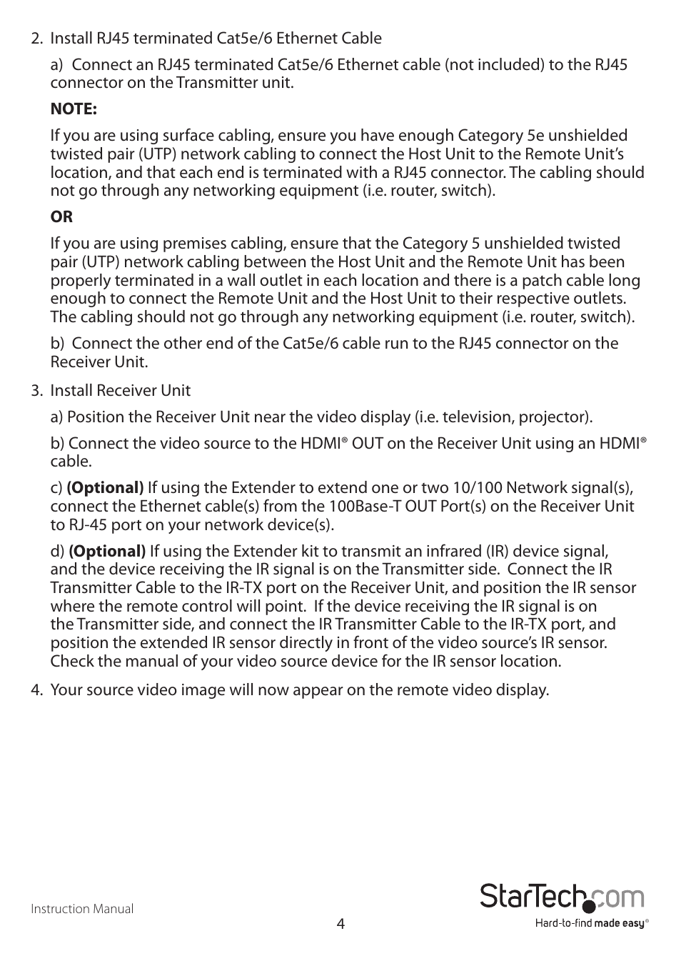 StarTech.com ST121HDT4P User Manual | Page 7 / 10