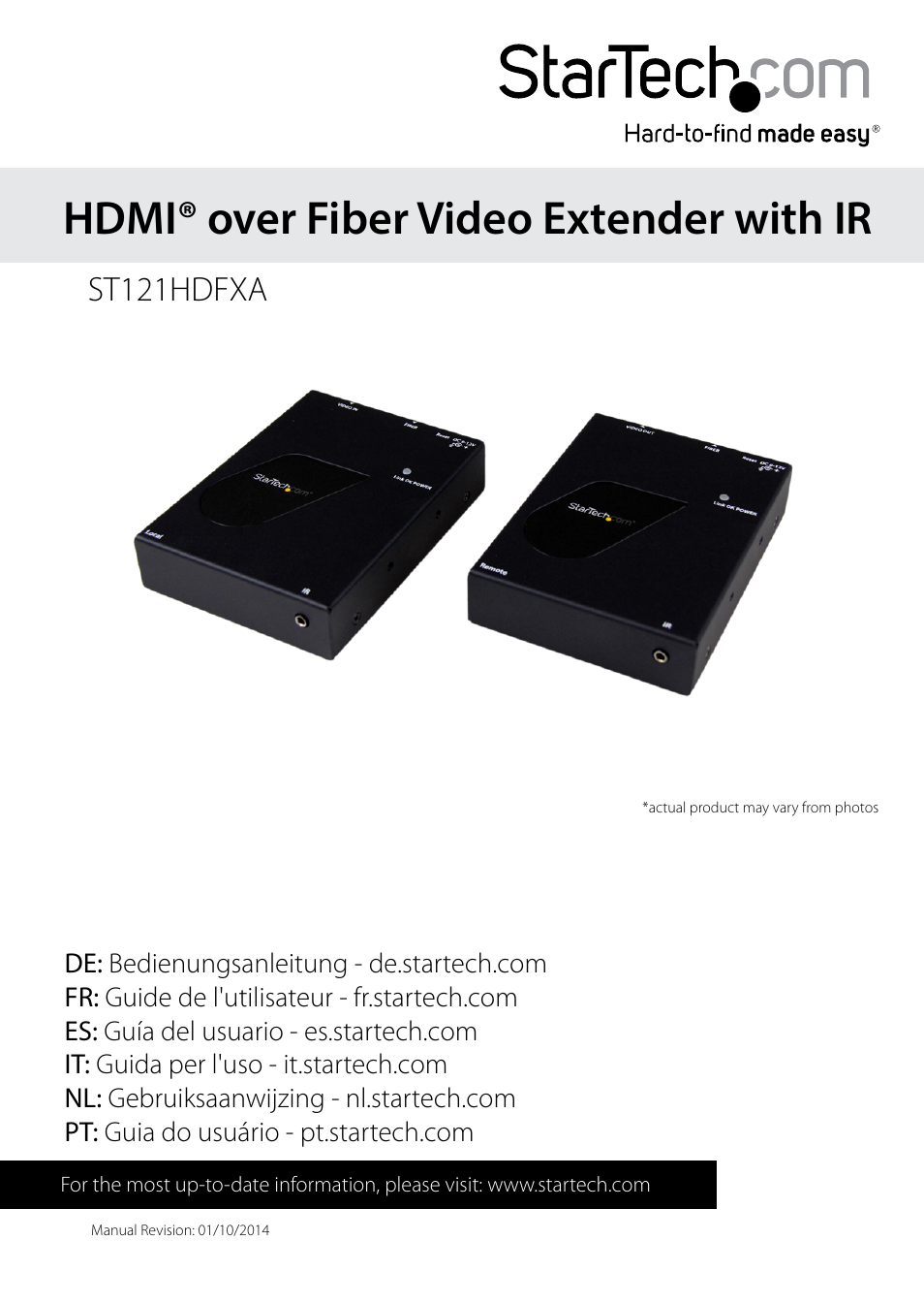 StarTech.com ST121HDFXA User Manual | 11 pages