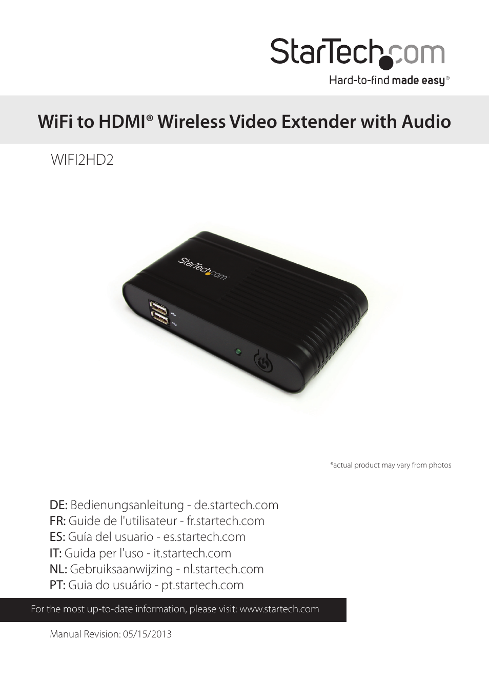 StarTech.com WIFI2HD2 User Manual | 27 pages
