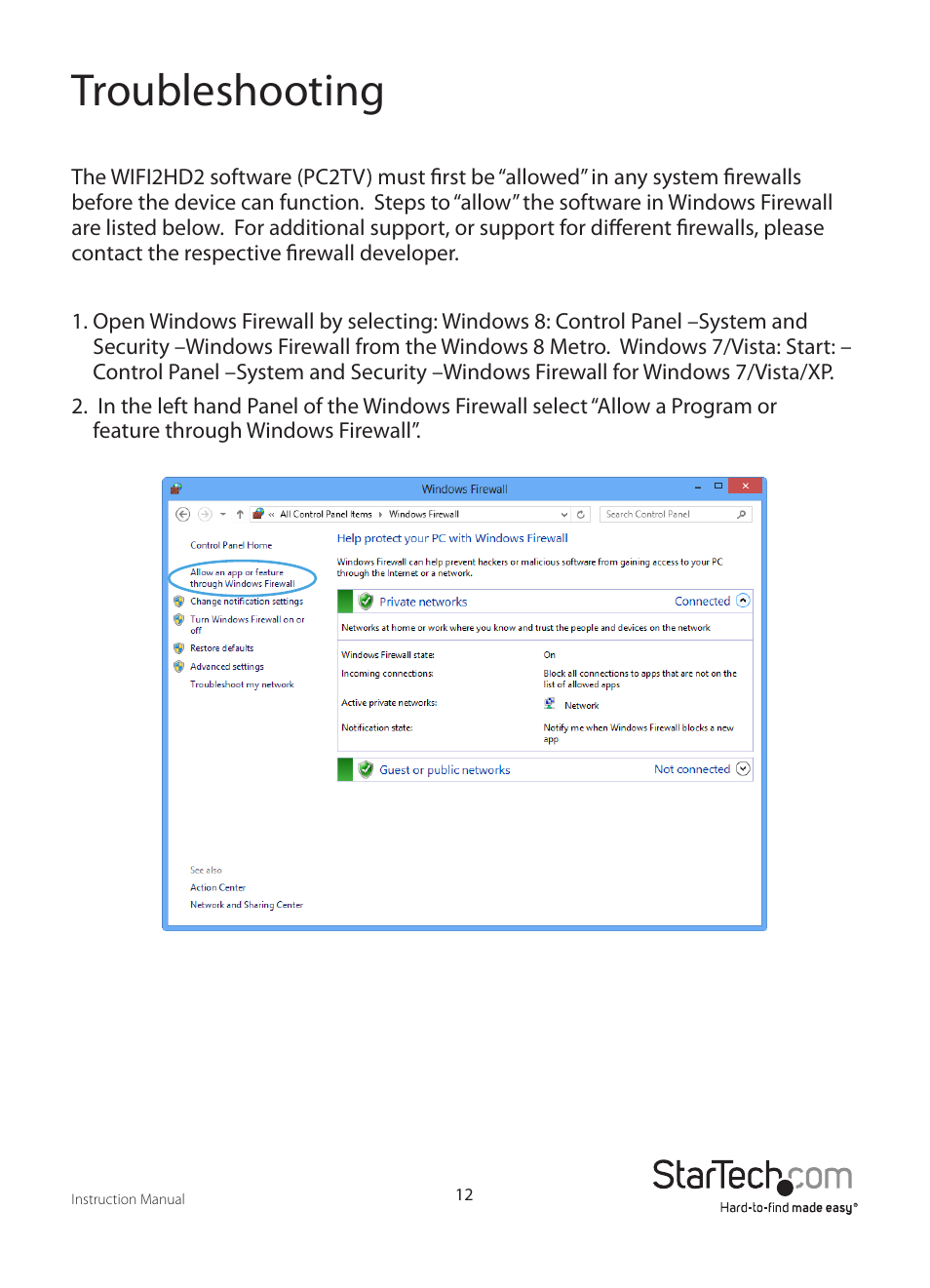 Troubleshooting | StarTech.com WIFI2HD2 User Manual | Page 15 / 27