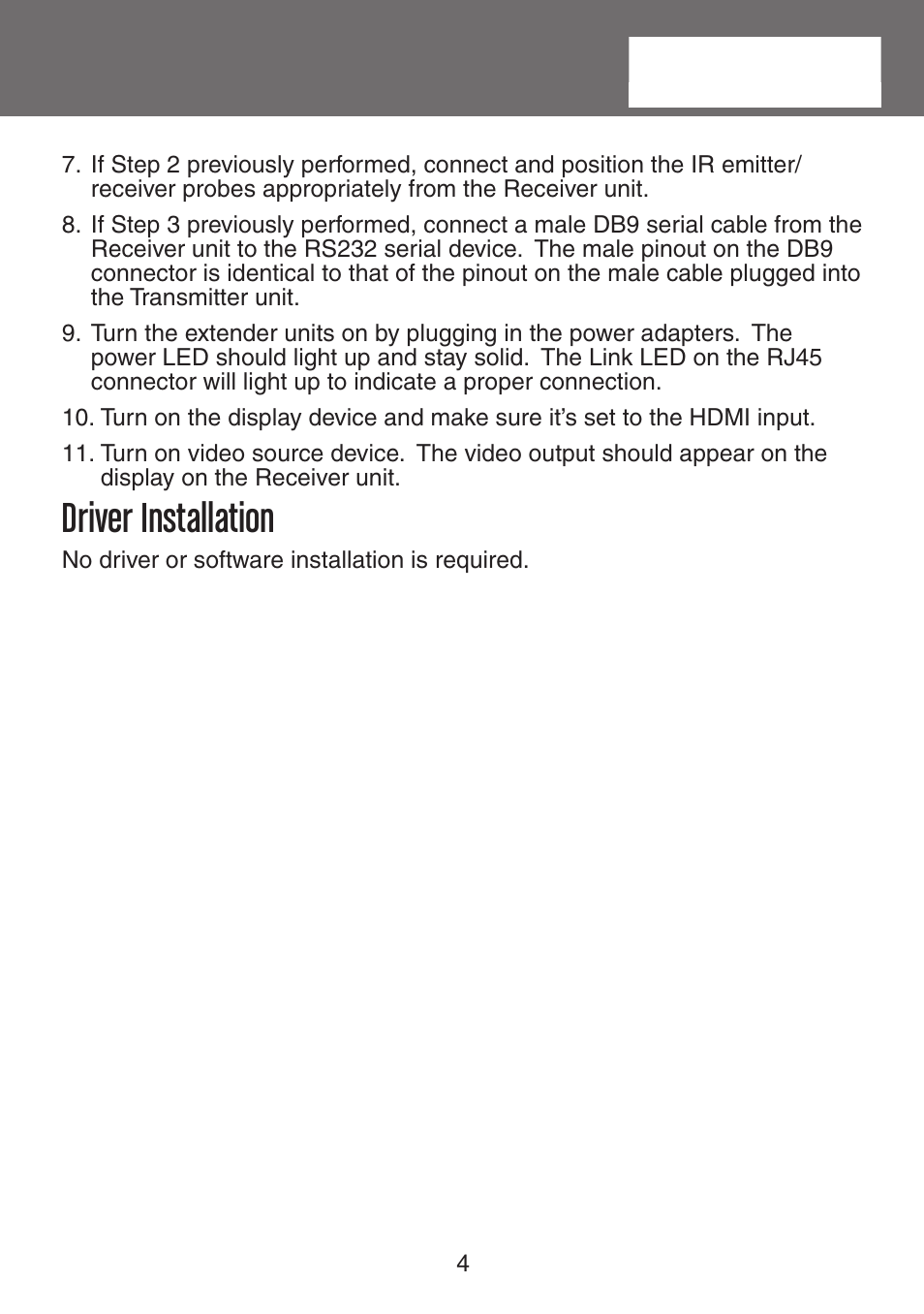 Driver installation | StarTech.com ST121UTPHDEU User Manual | Page 7 / 11