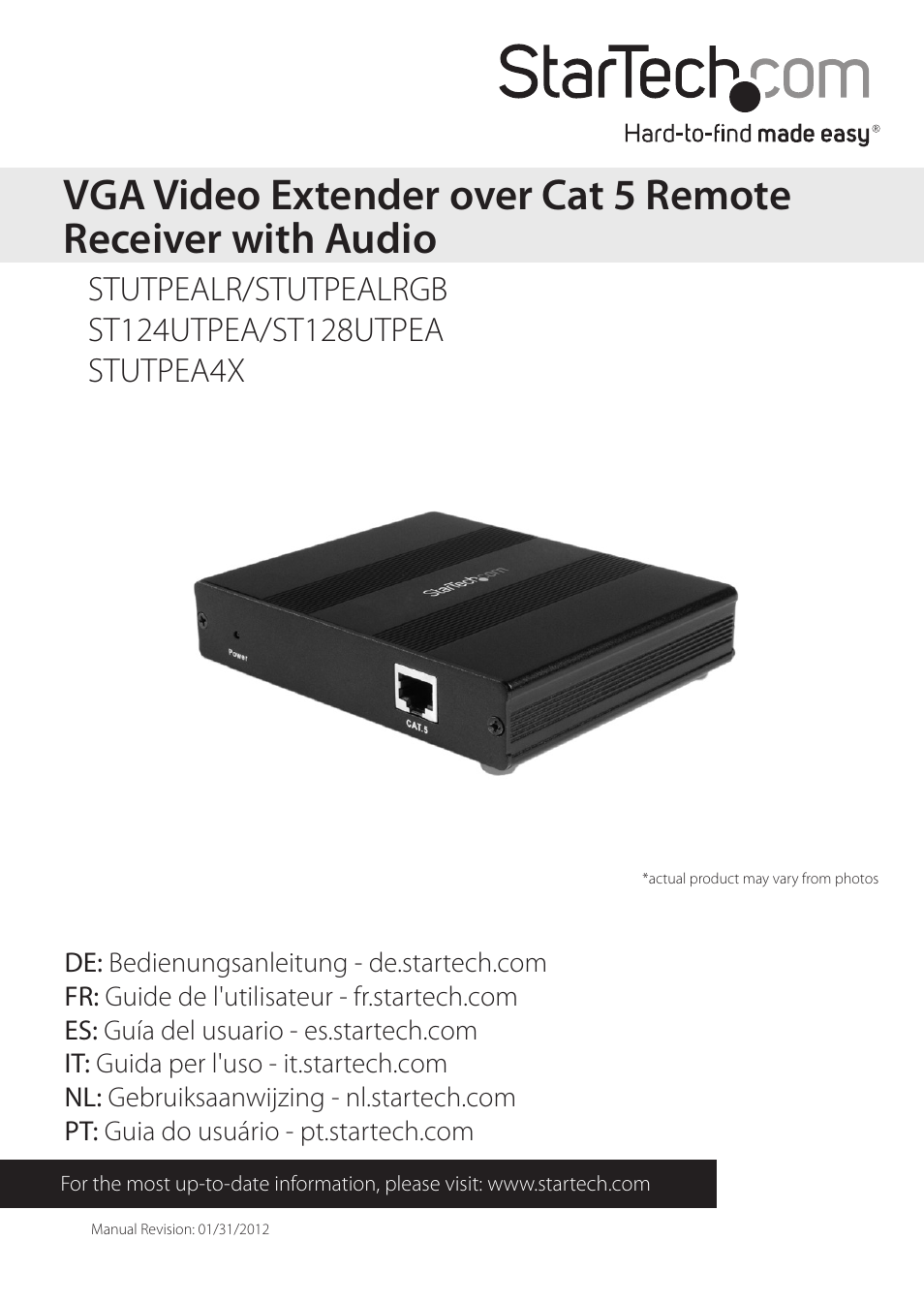 StarTech.com STUTPEA4X User Manual | 13 pages