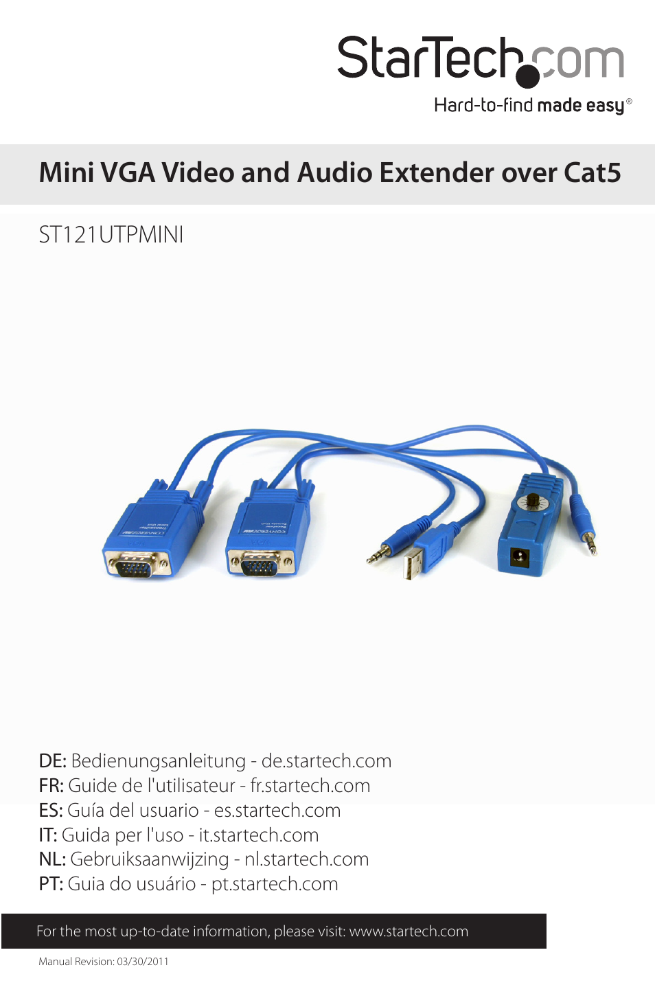 StarTech.com ST121UTPMINI User Manual | 10 pages