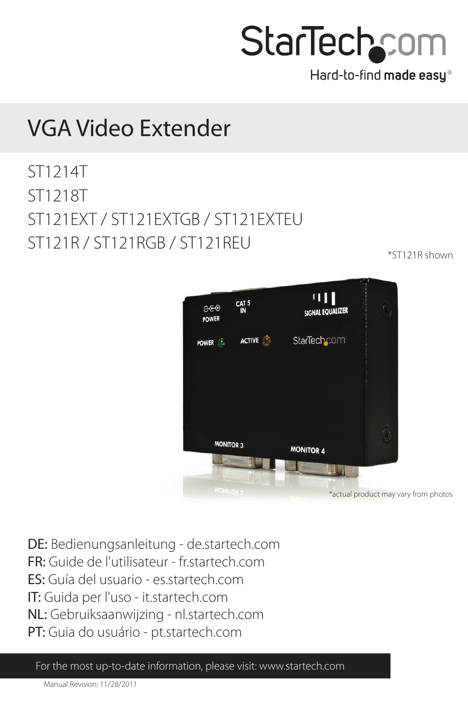 StarTech.com ST121EXT User Manual | 14 pages