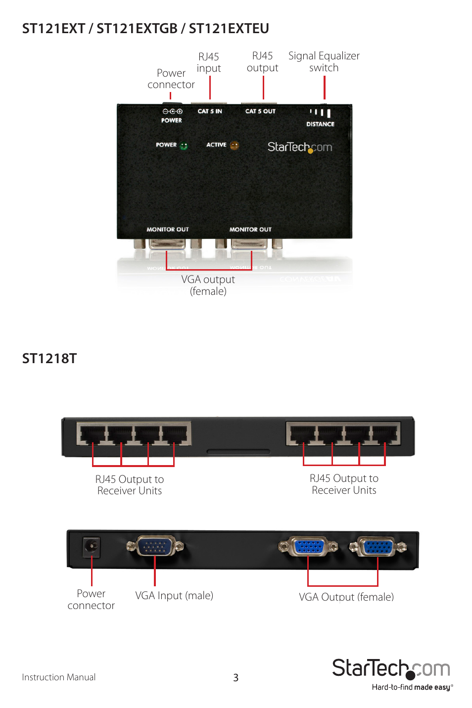 StarTech.com ST121EXT User Manual | Page 6 / 14