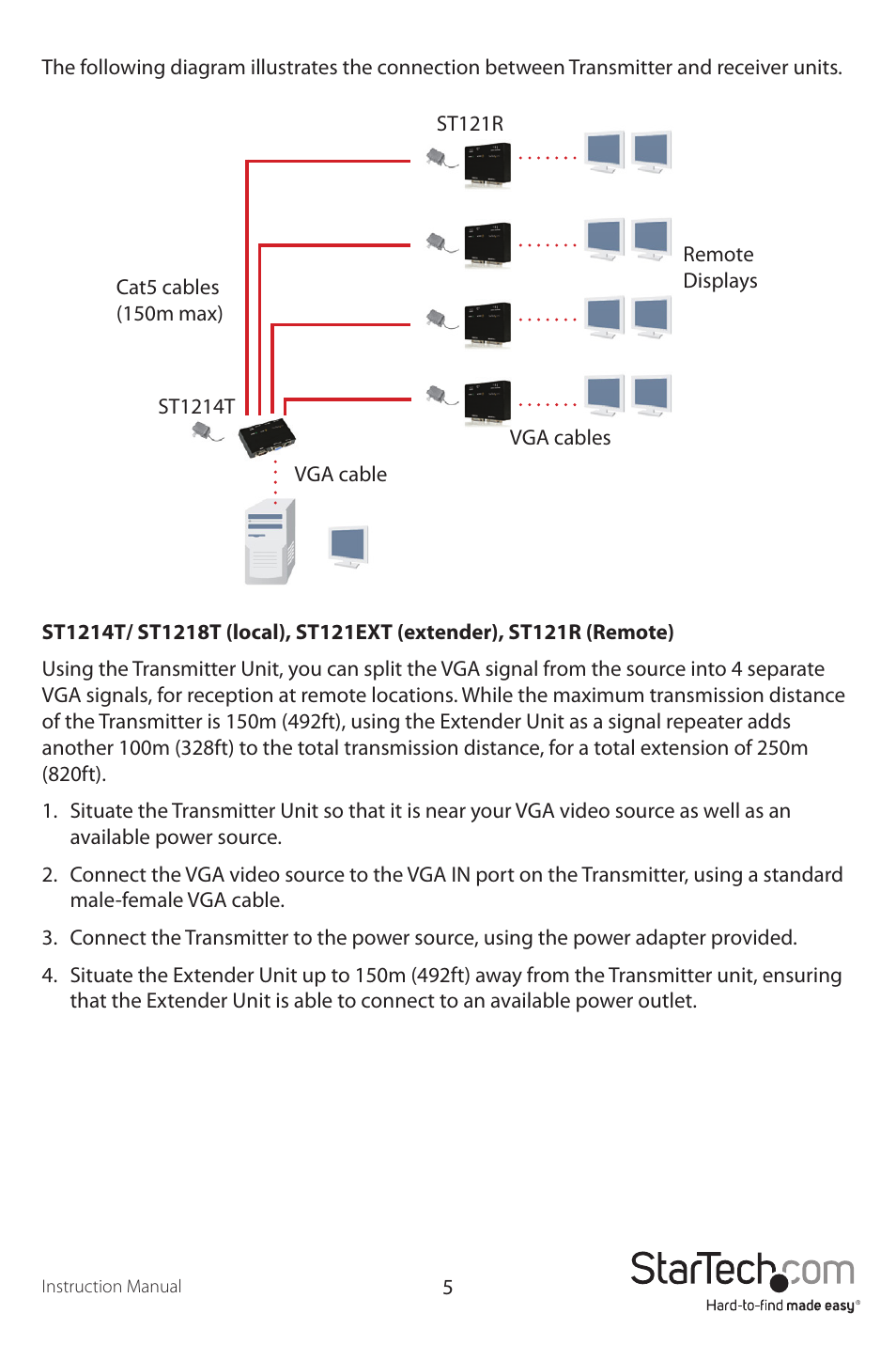 StarTech.com ST121EXT User Manual | Page 8 / 14
