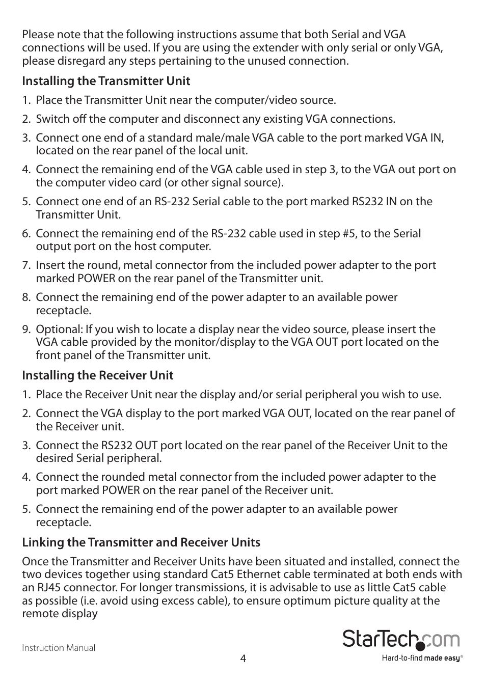 StarTech.com ST121UTP232 User Manual | Page 7 / 10