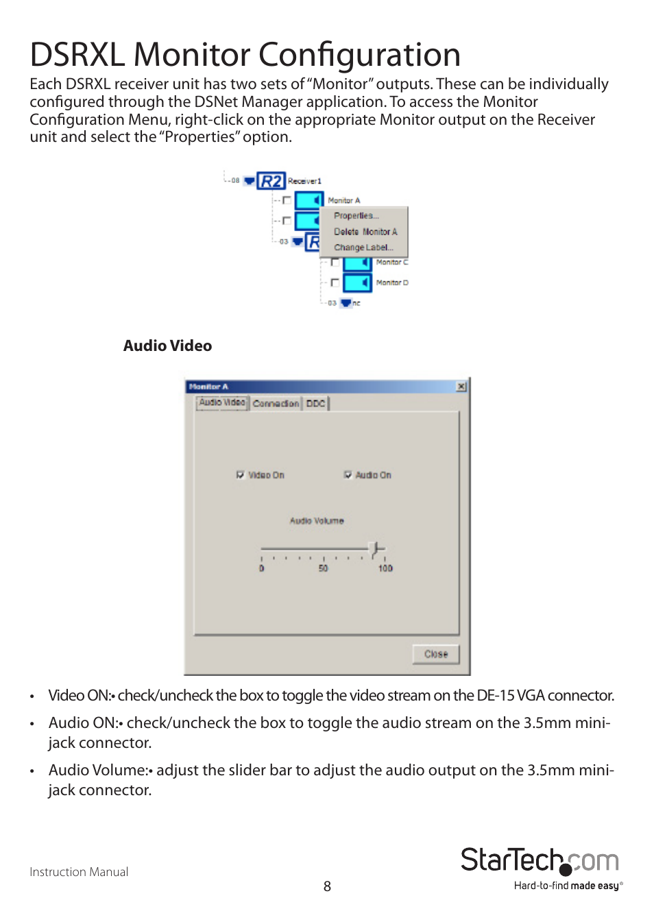 Dsrxl monitor configuration | StarTech.com DSRXL User Manual | Page 11 / 16