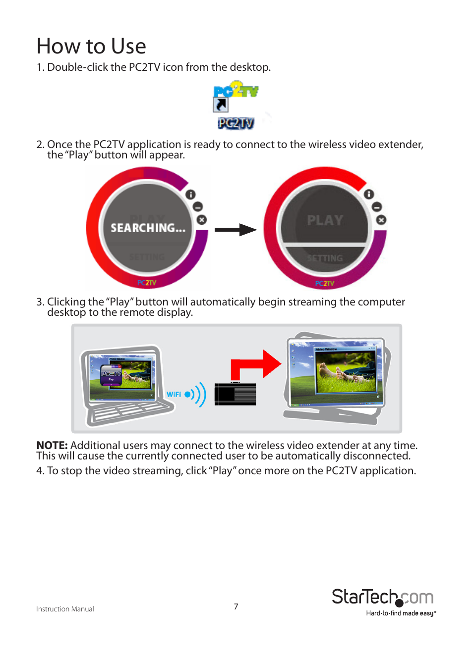 How to use | StarTech.com WIFI2VGA User Manual | Page 10 / 19