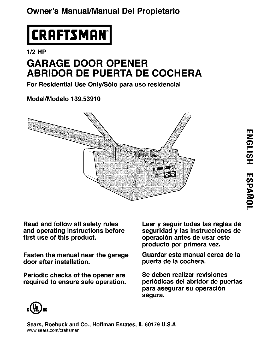 Craftsman 139.53910 User Manual | 76 pages