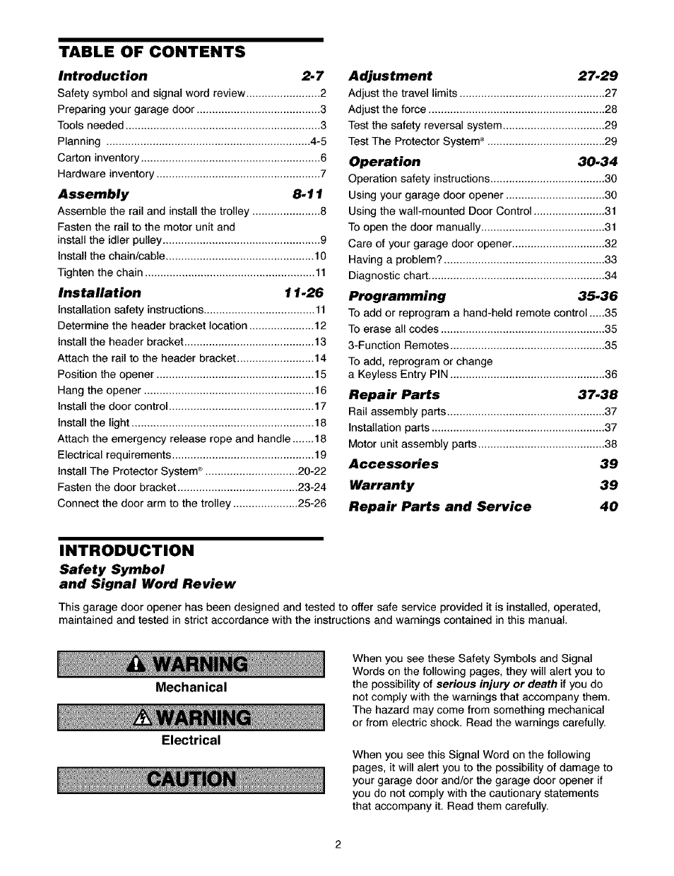 Craftsman 139.53910 User Manual | Page 2 / 76