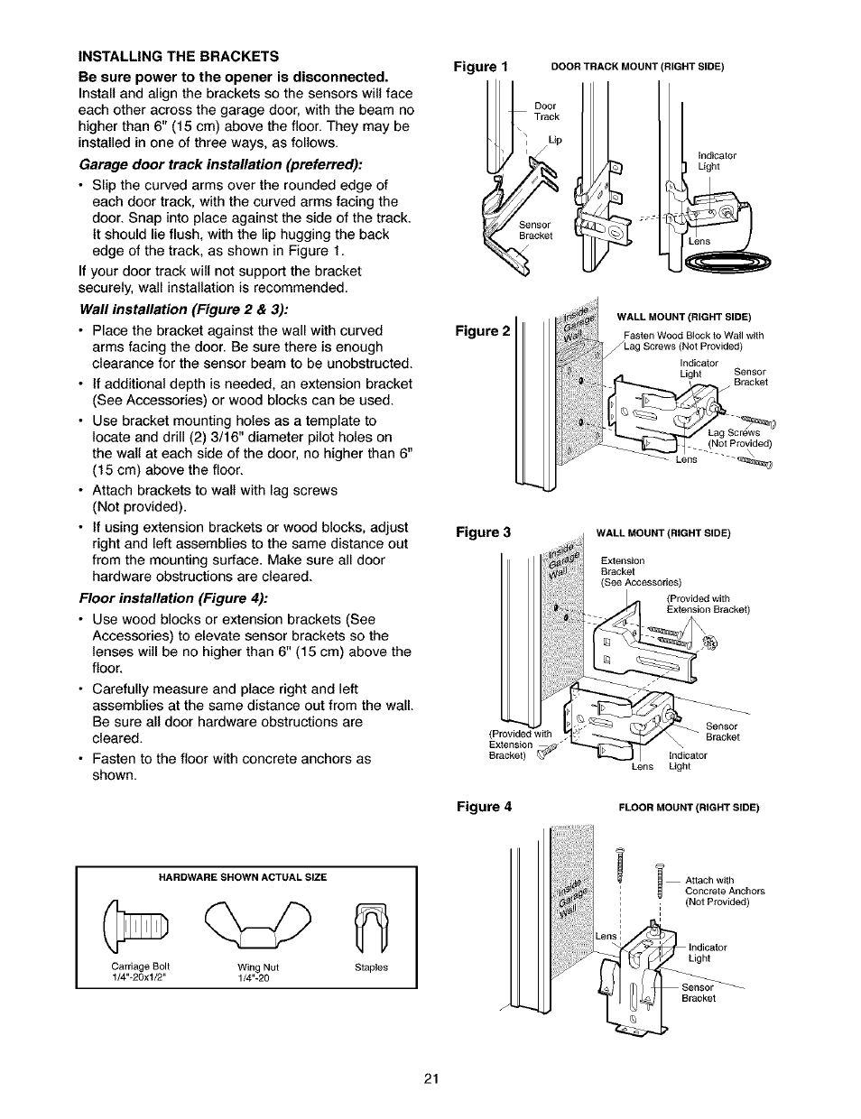 Be sure power to the opener is disconnected | Craftsman 139.53910 User Manual | Page 21 / 76