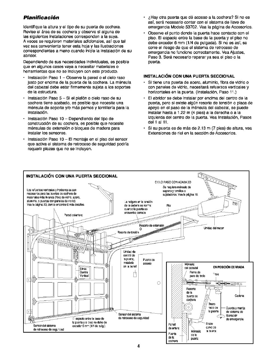 Planificación, Planificación -5 | Craftsman 139.53910 User Manual | Page 42 / 76