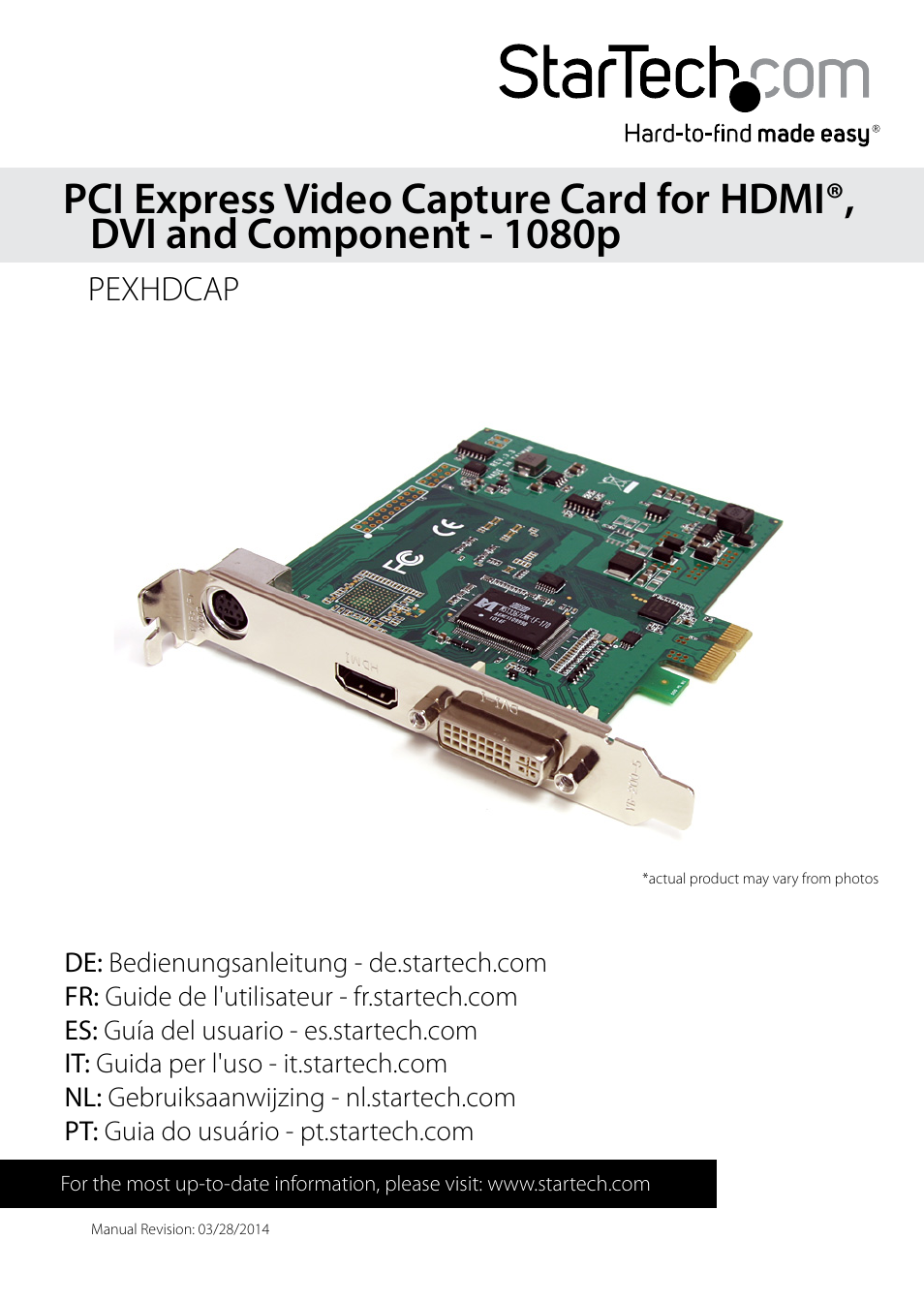 StarTech.com PEXHDCAP User Manual | 21 pages