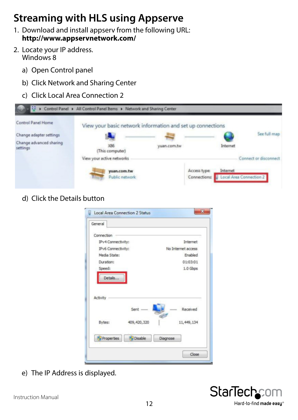 Streaming with hls using appserve | StarTech.com PEXHDCAP User Manual | Page 15 / 21