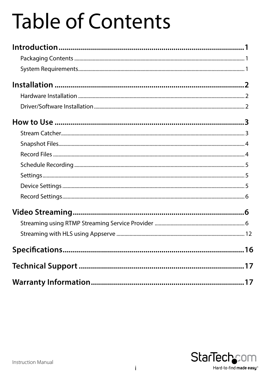 StarTech.com PEXHDCAP User Manual | Page 3 / 21