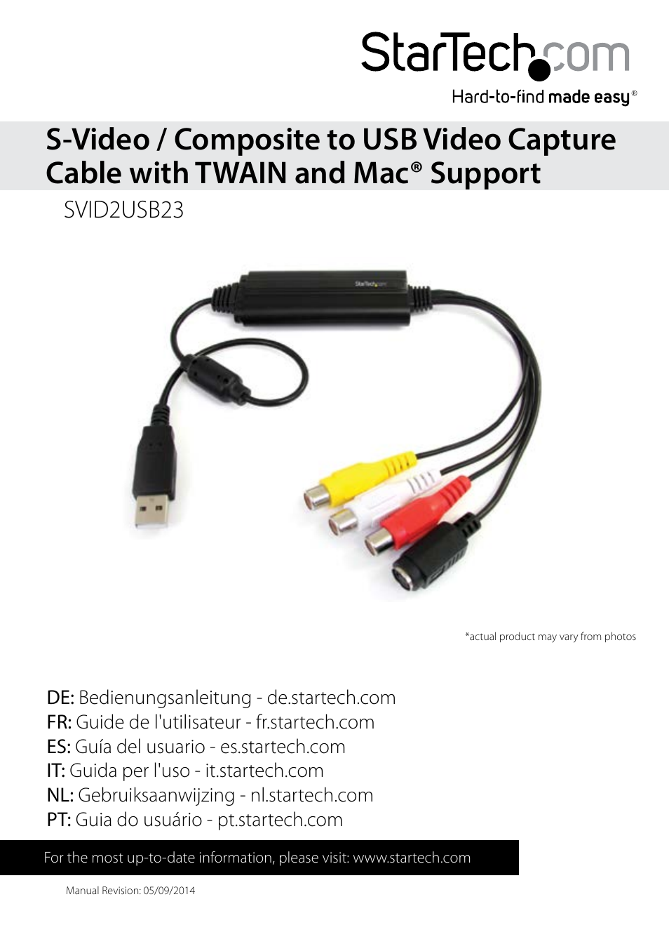 StarTech.com SVID2USB23 User Manual | 14 pages
