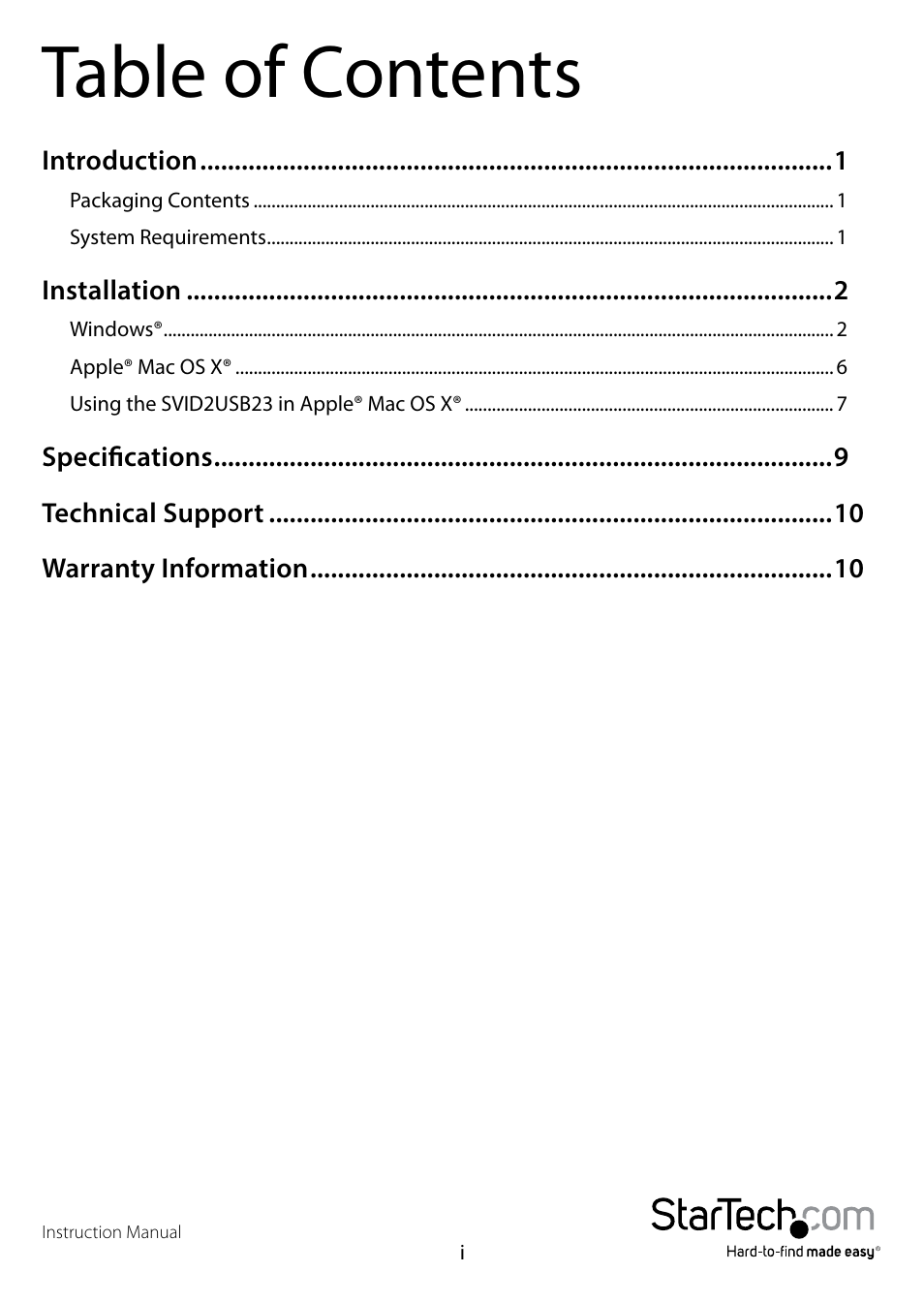 StarTech.com SVID2USB23 User Manual | Page 3 / 14