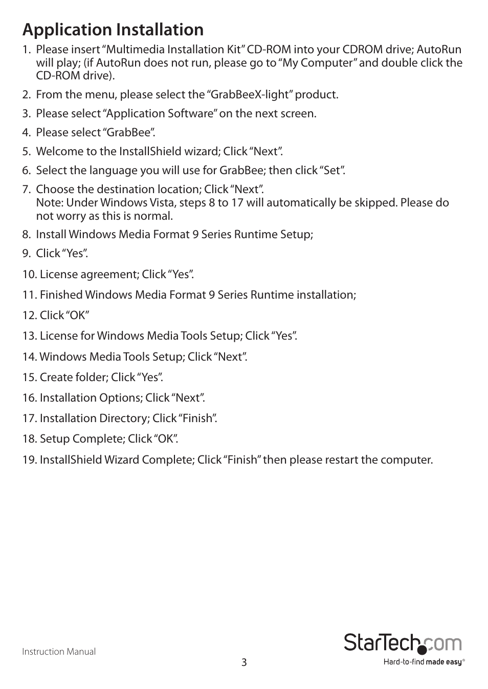 Application installation | StarTech.com SVID2USB2NS User Manual | Page 6 / 14