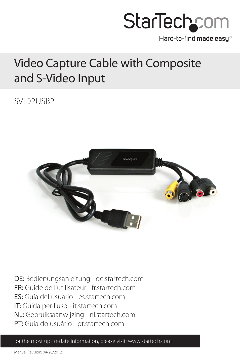 StarTech.com SVID2USB2 User Manual | 13 pages