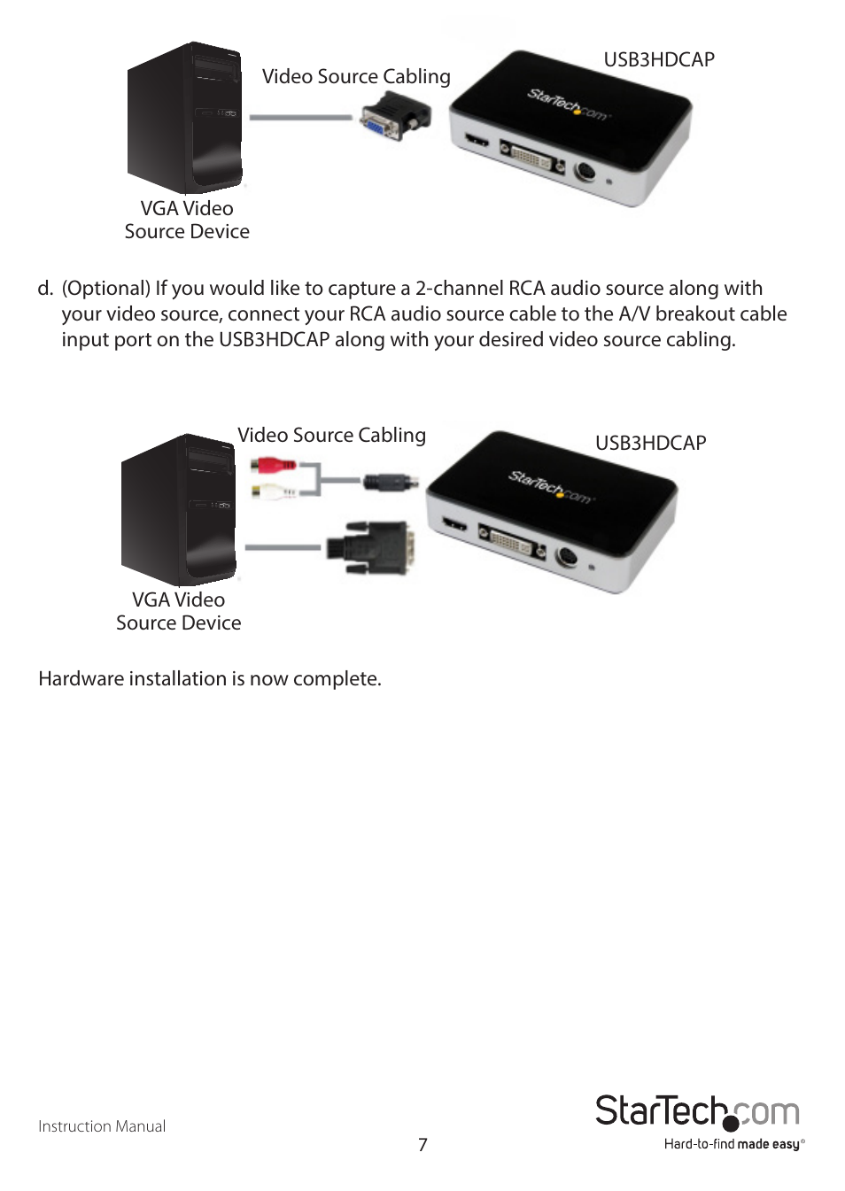 StarTech.com USB3HDCAP User Manual | Page 10 / 25