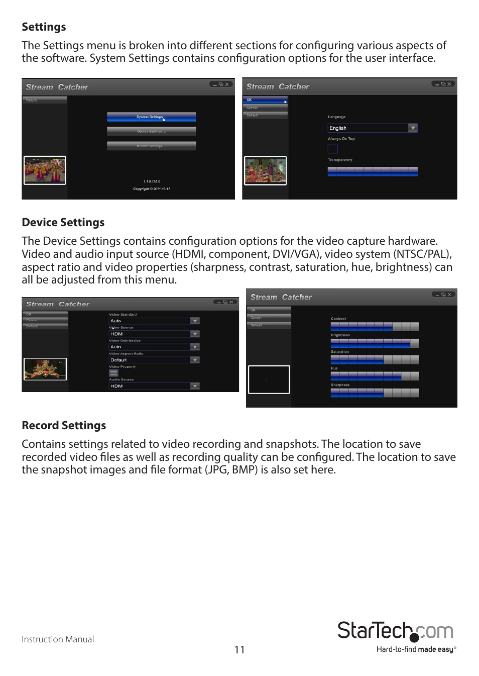 StarTech.com USB3HDCAP User Manual | Page 14 / 25