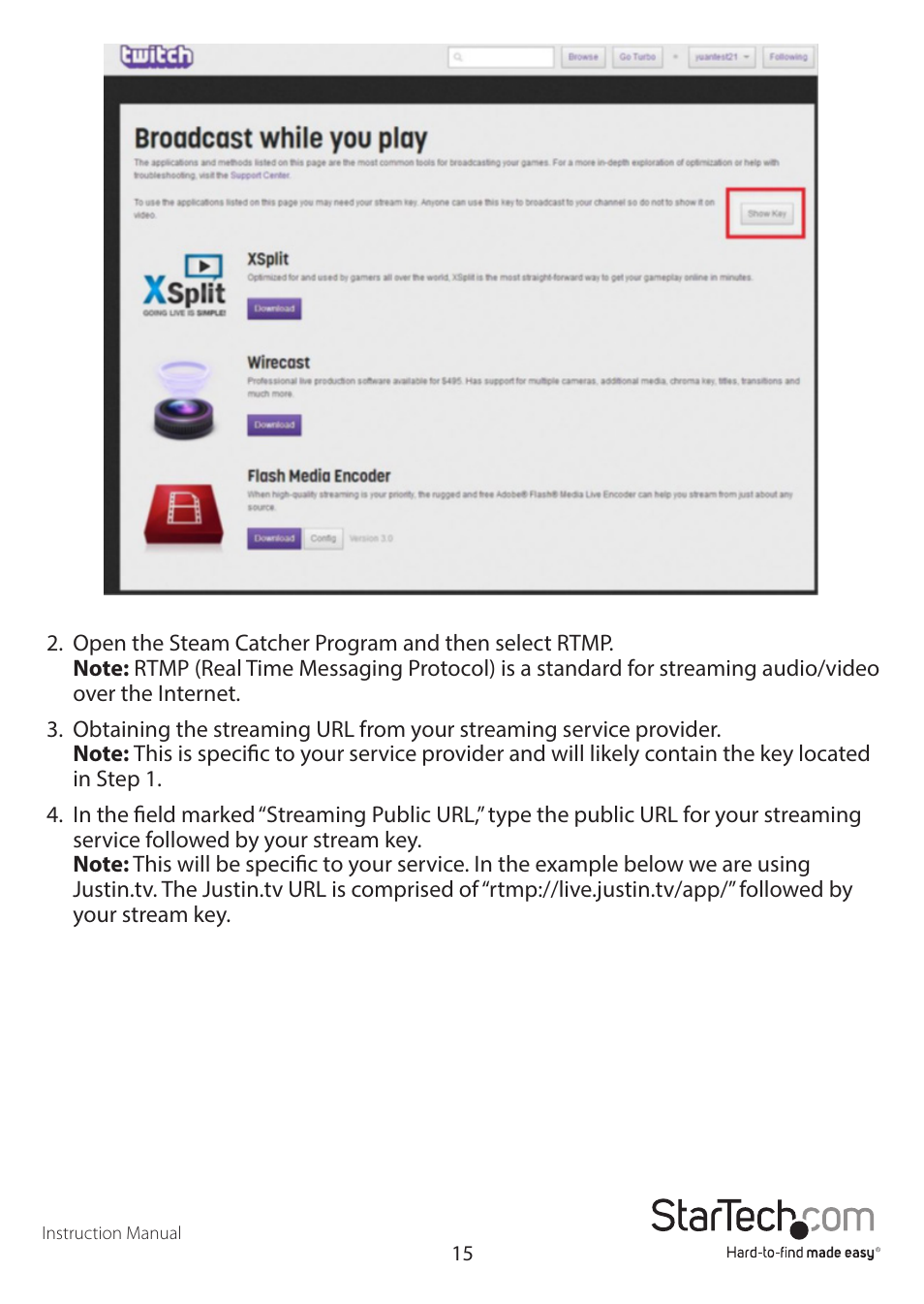 StarTech.com USB3HDCAP User Manual | Page 18 / 25