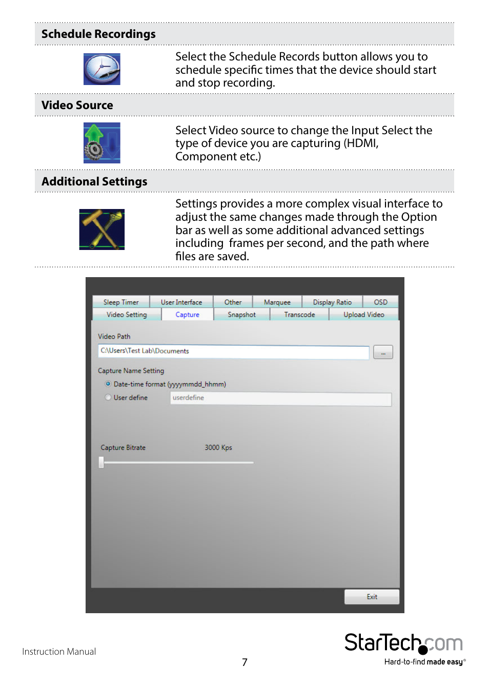 StarTech.com USB2HDCAP User Manual | Page 10 / 13